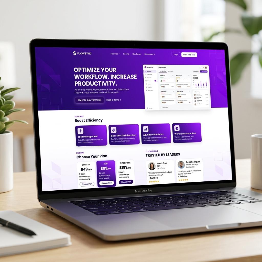 Landing Page SaaS CloudFlow
